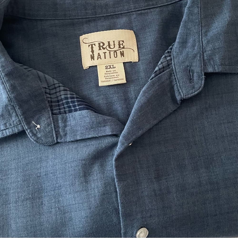 True Nation Men’s Casual button down shirt 2XL - Picture 2 of 7